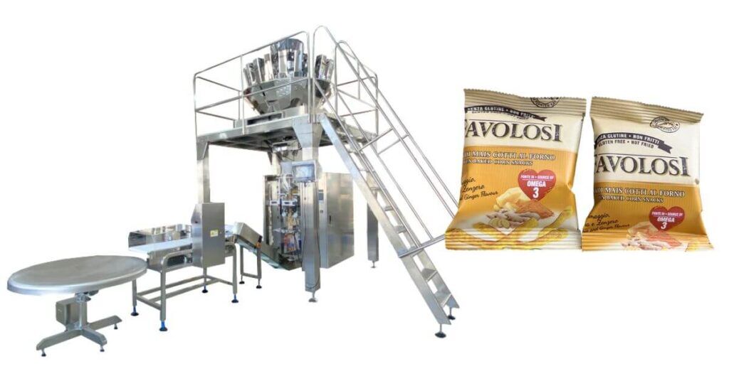 máquina envasadora de bolsas de almohadilla para aperitivos de palitos de maíz