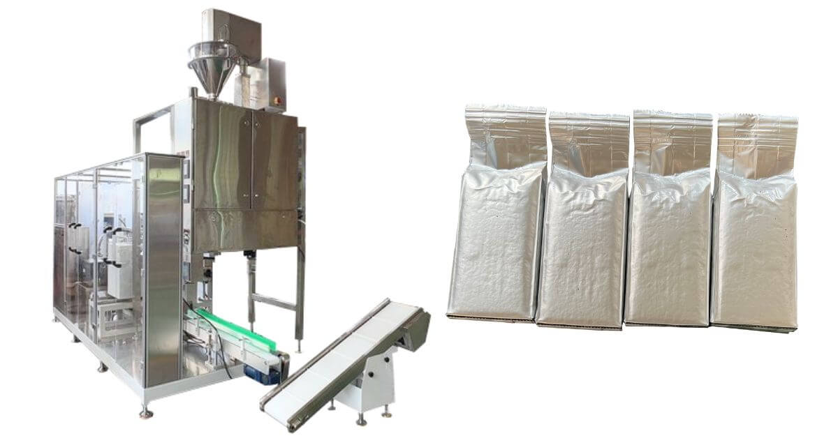 vacuum sealed coffee brick bag packaging machine